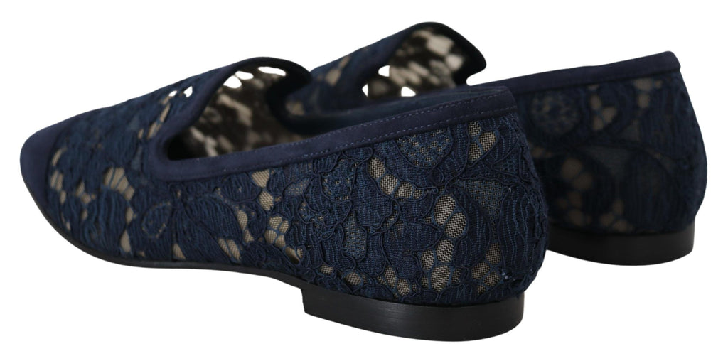 Dolce &amp; Gabbana Elegante blaue Loafer Flats - Sommer-Chic