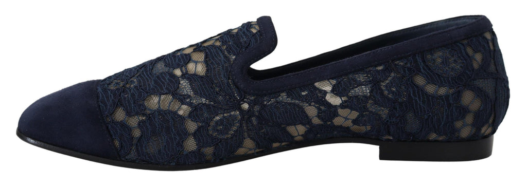 Dolce &amp; Gabbana Elegante blaue Loafer Flats - Sommer-Chic