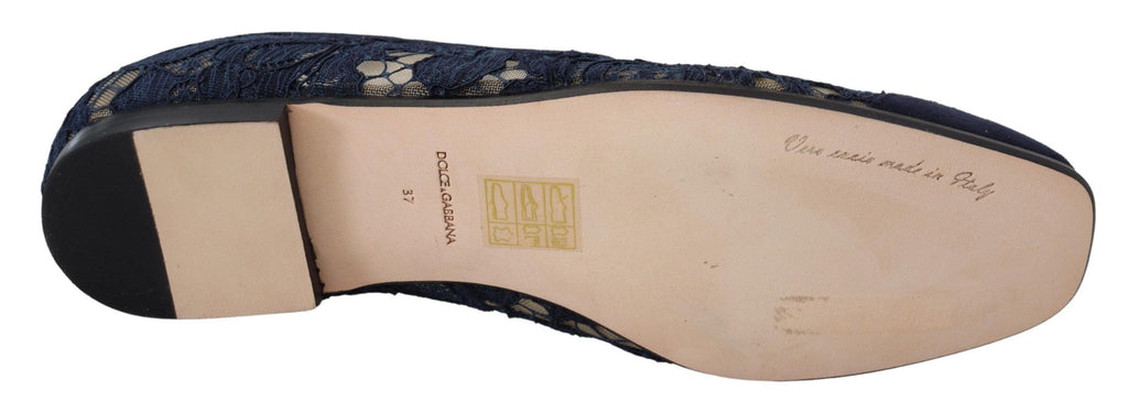 Dolce &amp; Gabbana Elegante blaue Loafer Flats - Sommer-Chic