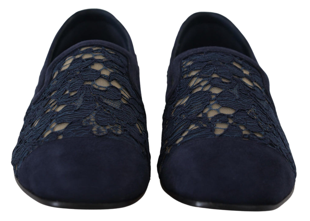 Dolce &amp; Gabbana Elegante blaue Loafer Flats - Sommer-Chic