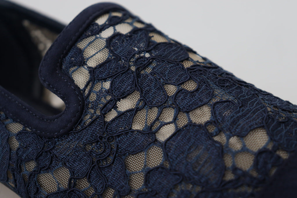 Dolce &amp; Gabbana Elegante blaue Loafer Flats - Sommer-Chic
