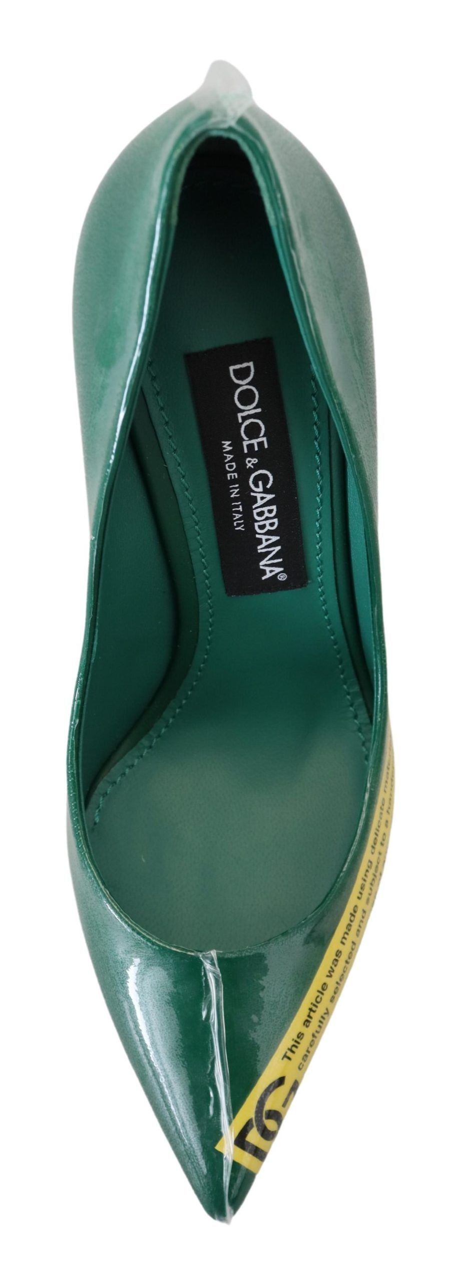 Dolce &amp; Gabbana Smaragdgrüne Elegance Pumps aus Leder mit Absatz