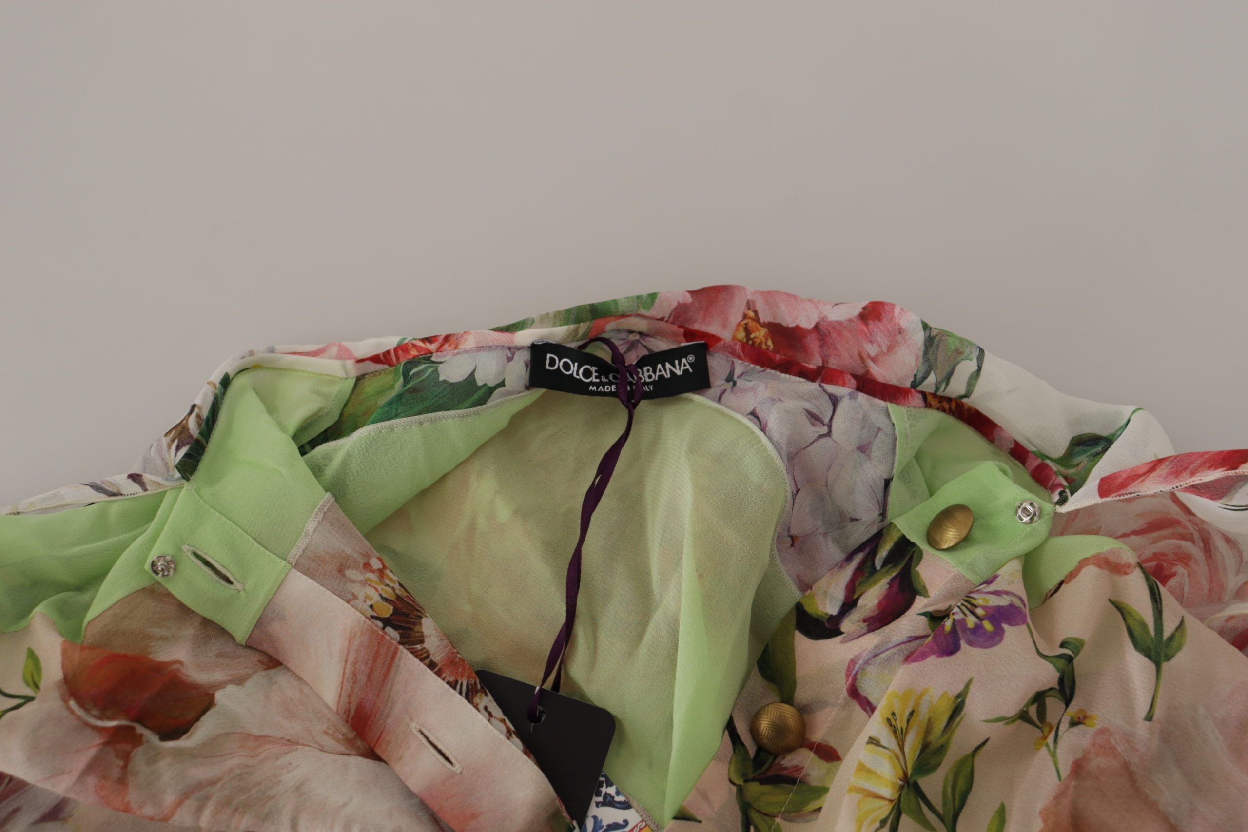 Chemisier élégant en soie à patchwork floral Dolce &amp; Gabbana