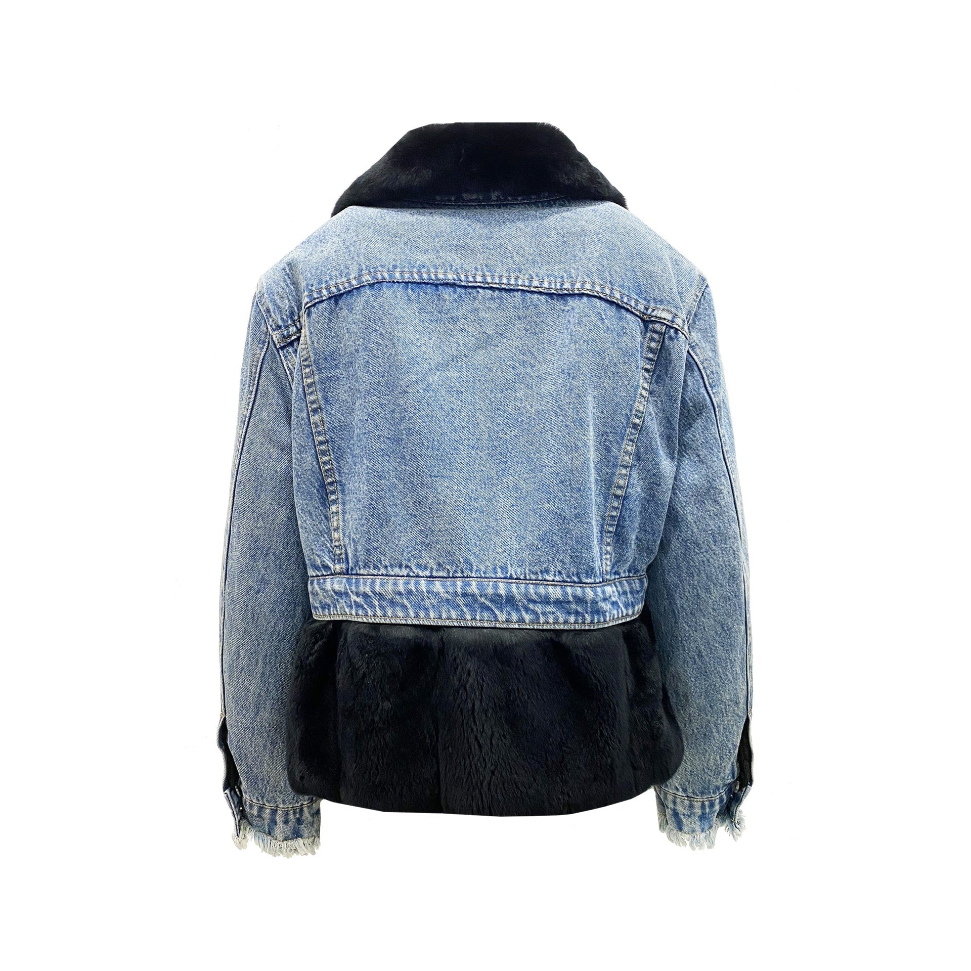 Forte Dei Marmi Couture Fur Lining Denim Jacket