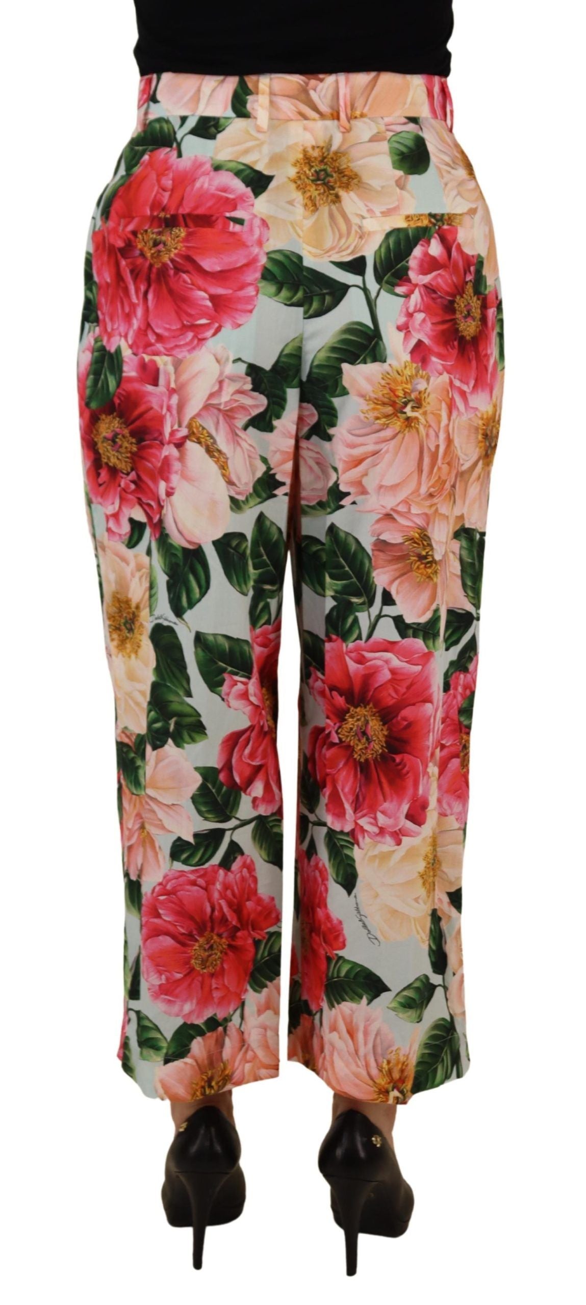 Dolce &amp; Gabbana – Exquisite Hose mit hoher Taille aus Seide