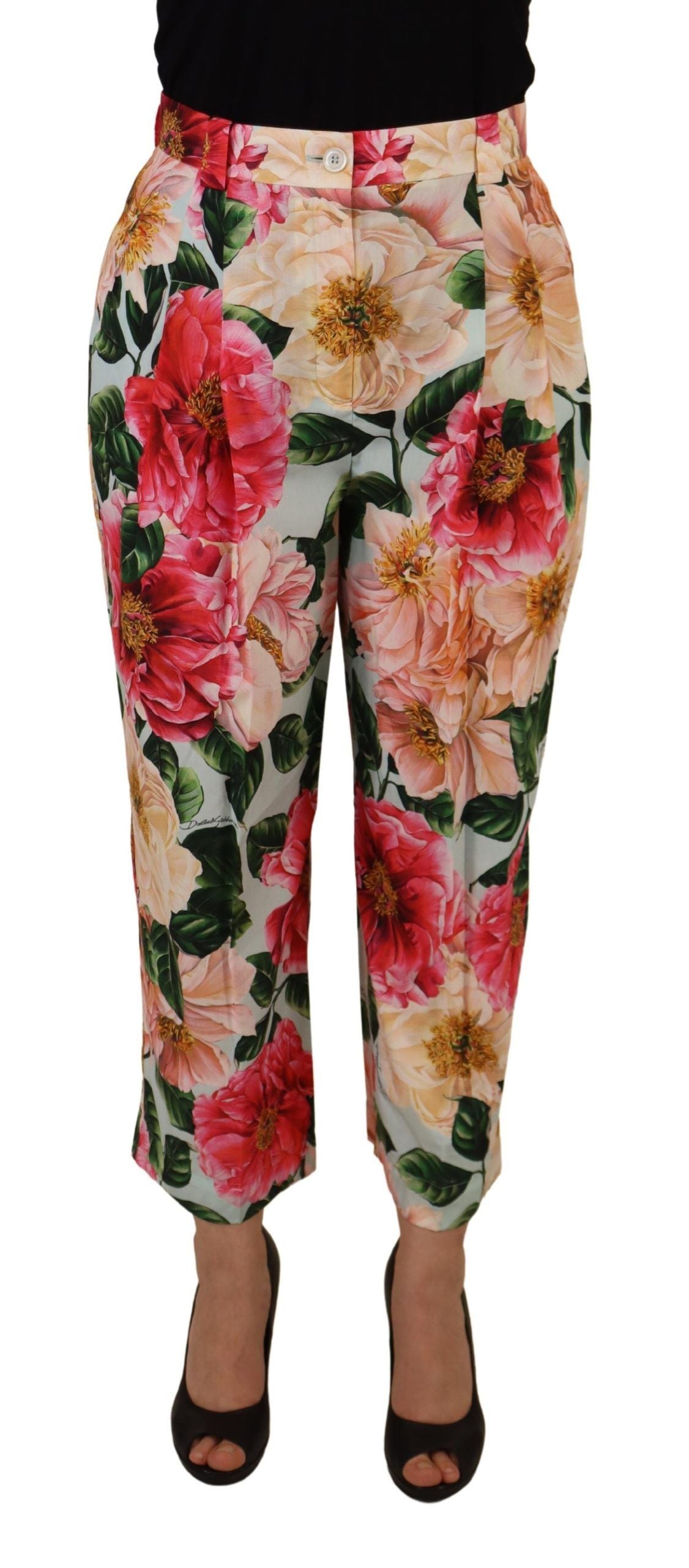 Dolce &amp; Gabbana – Exquisite Hose mit hoher Taille aus Seide