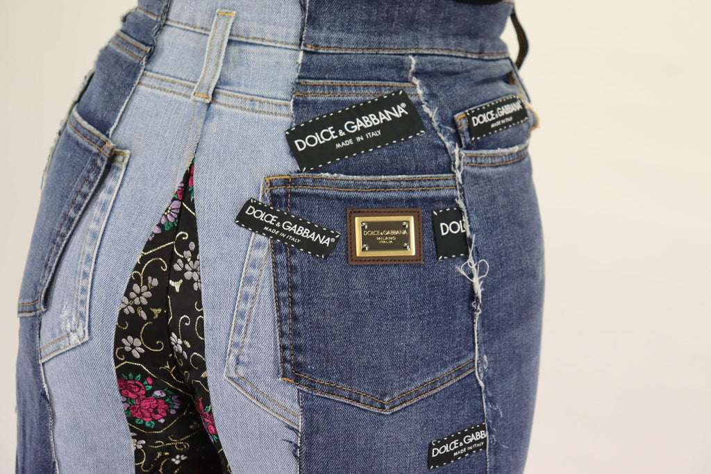 Jean large multicolore taille haute Dolce &amp; Gabbana