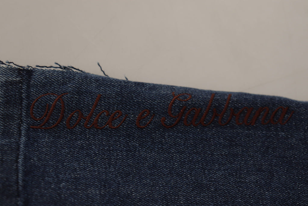 Jean large multicolore taille haute Dolce &amp; Gabbana