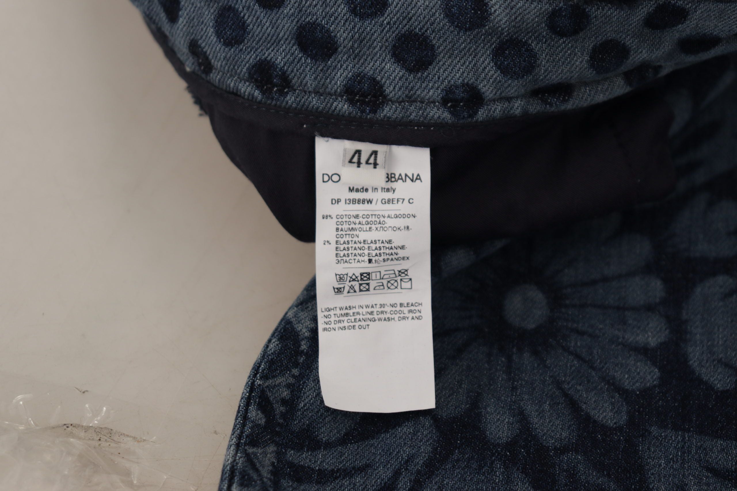 Jean skinny taille haute à fleurs élégant Dolce &amp; Gabbana