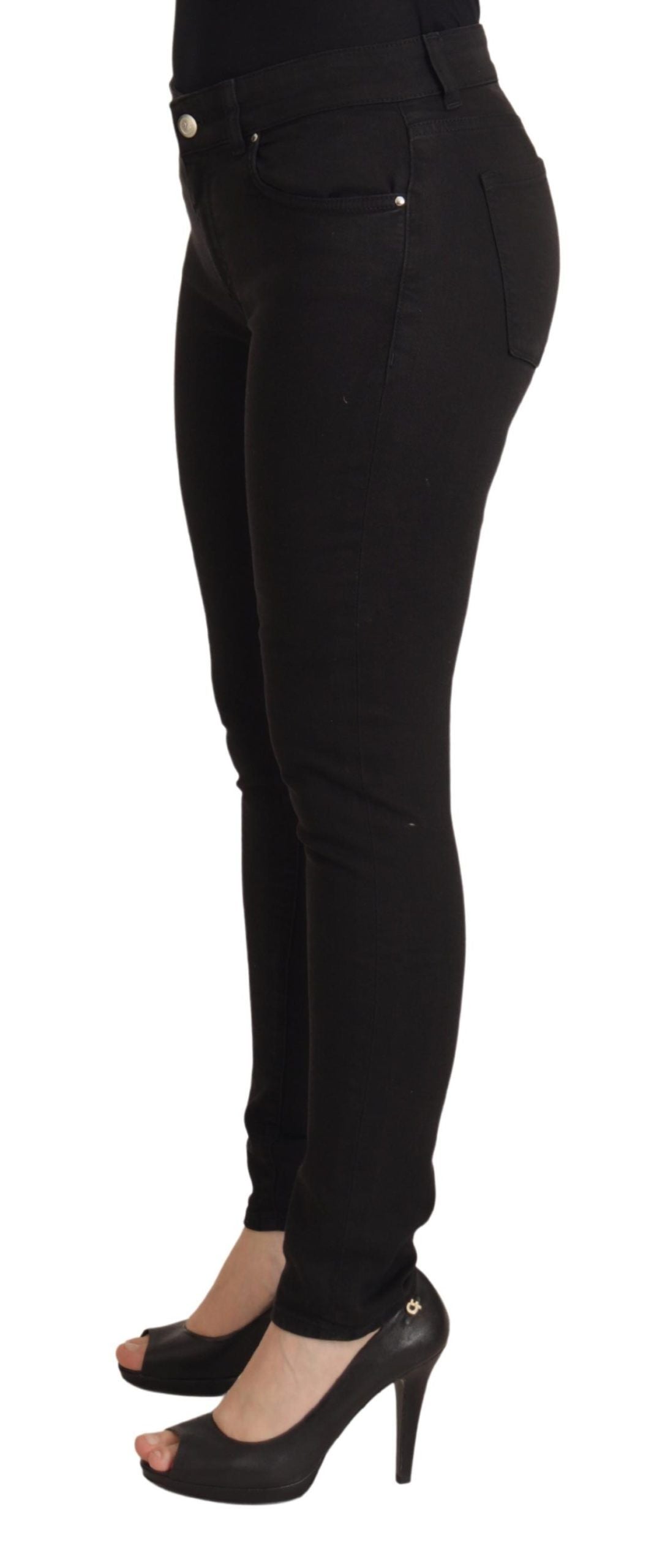 Dolce &amp; Gabbana – Elegante, schwarze Skinny-Jeans aus Baumwollstretch
