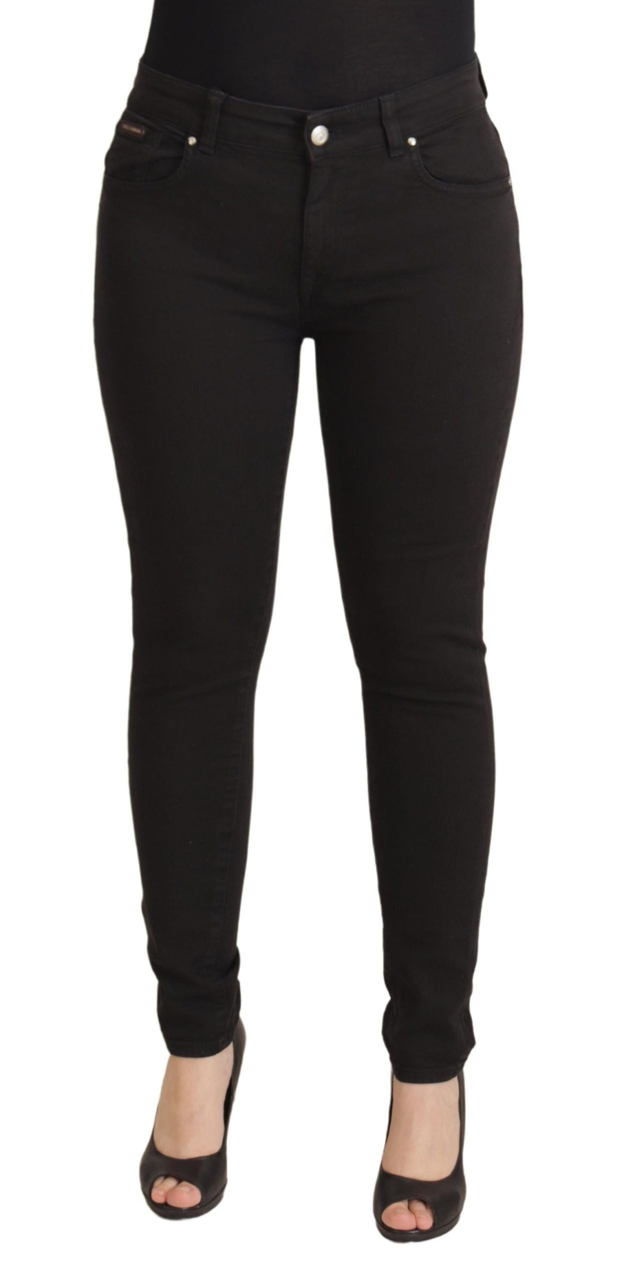 Dolce &amp; Gabbana – Elegante, schwarze Skinny-Jeans aus Baumwollstretch