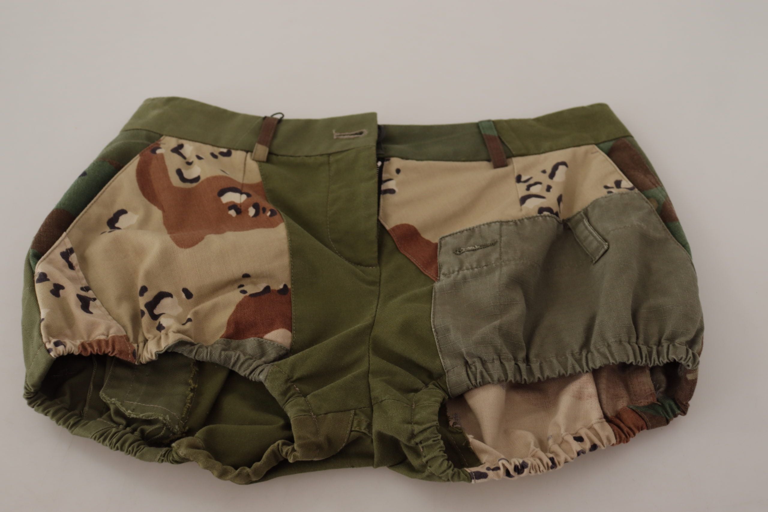 Dolce &amp; Gabbana – Hotpants mit hoher Taille in Armeegrün