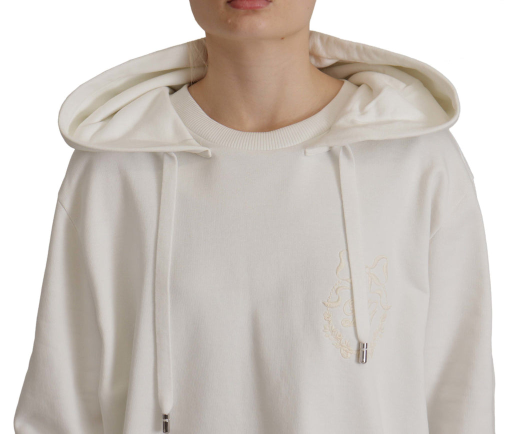 Dolce &amp; Gabbana Schicker weißer Kapuzenpullover