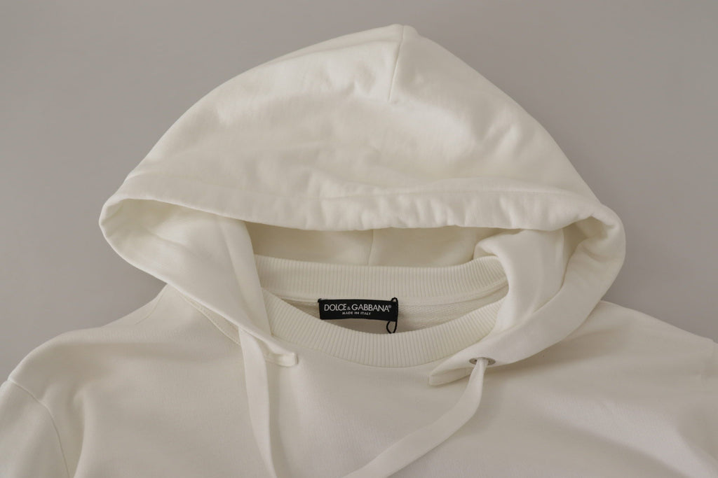 Dolce &amp; Gabbana Schicker weißer Kapuzenpullover