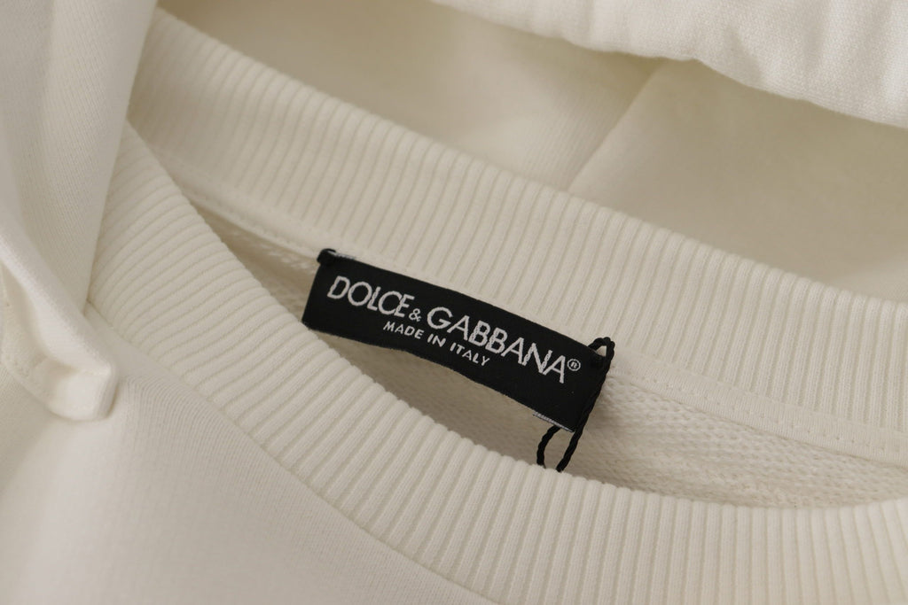 Dolce &amp; Gabbana Schicker weißer Kapuzenpullover