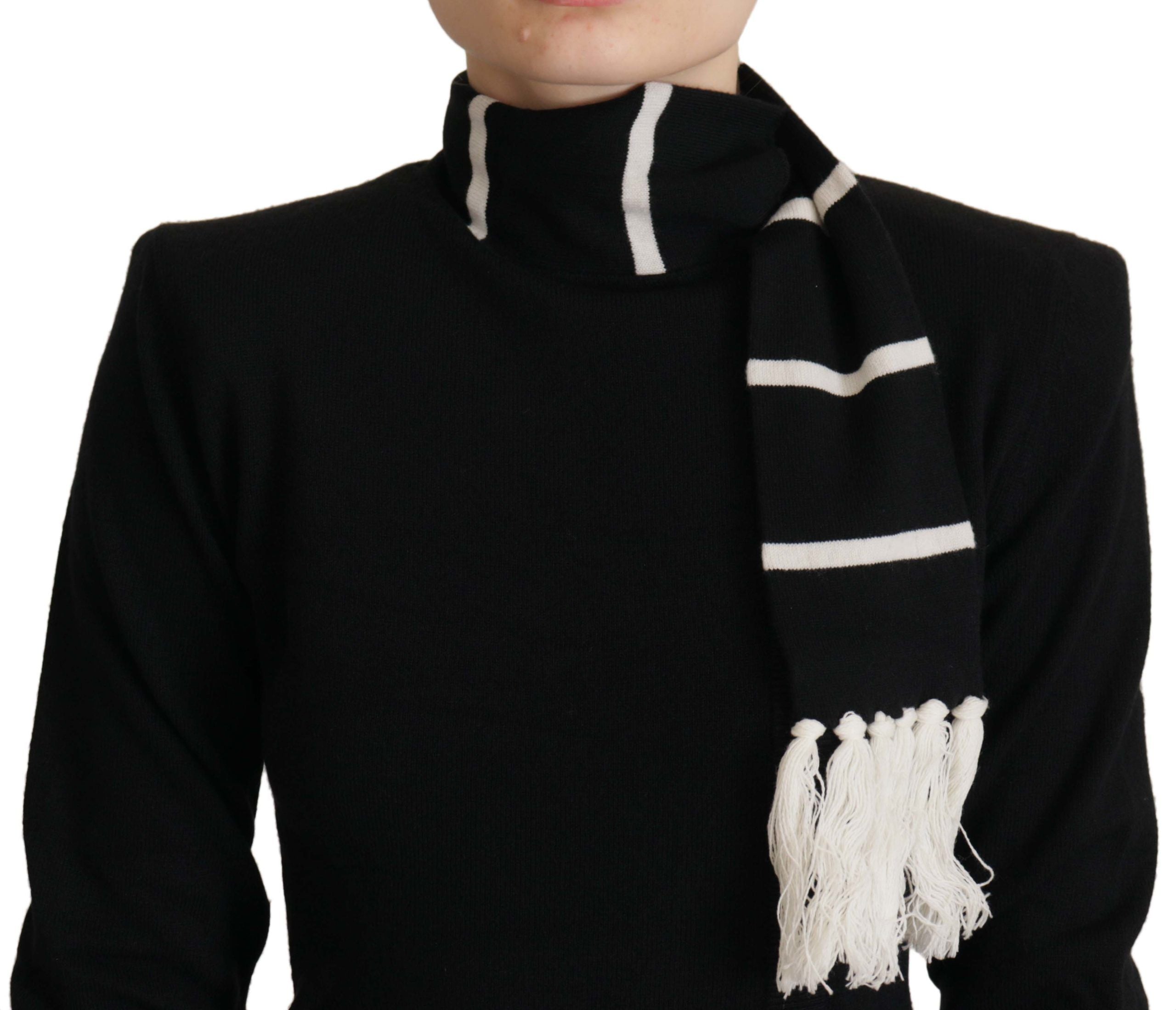 Dolce &amp; Gabbana Eleganter schwarzer Rollkragenpullover aus Kaschmir