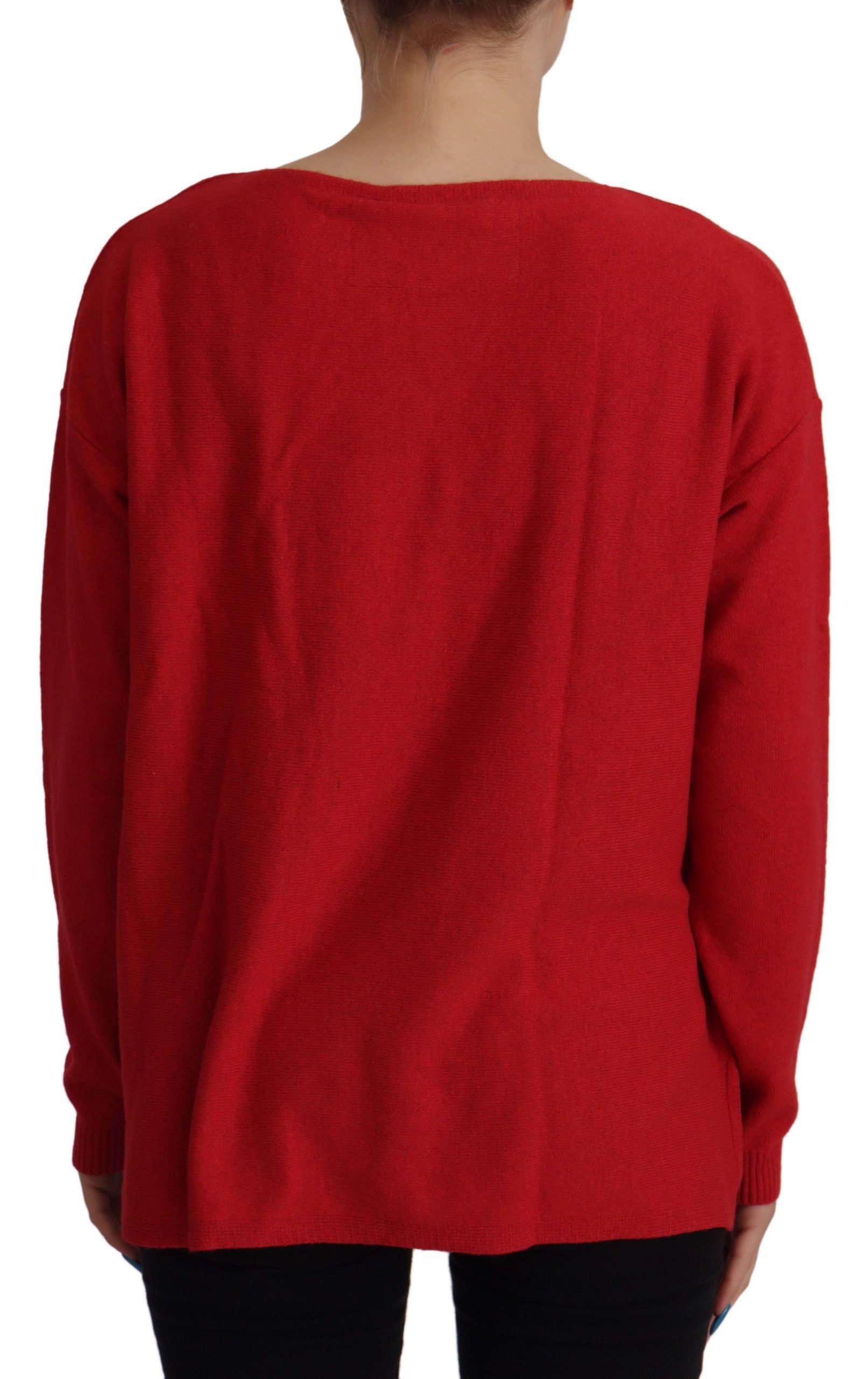 Dolce &amp; Gabbana Eleganter roter Strickpullover aus Wollmischung