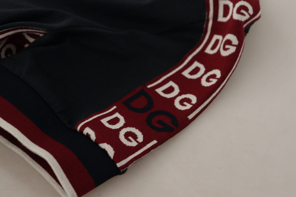 Dolce &amp; Gabbana Elegantes schwarzes Rollkragen-Baumwoll-T-Shirt