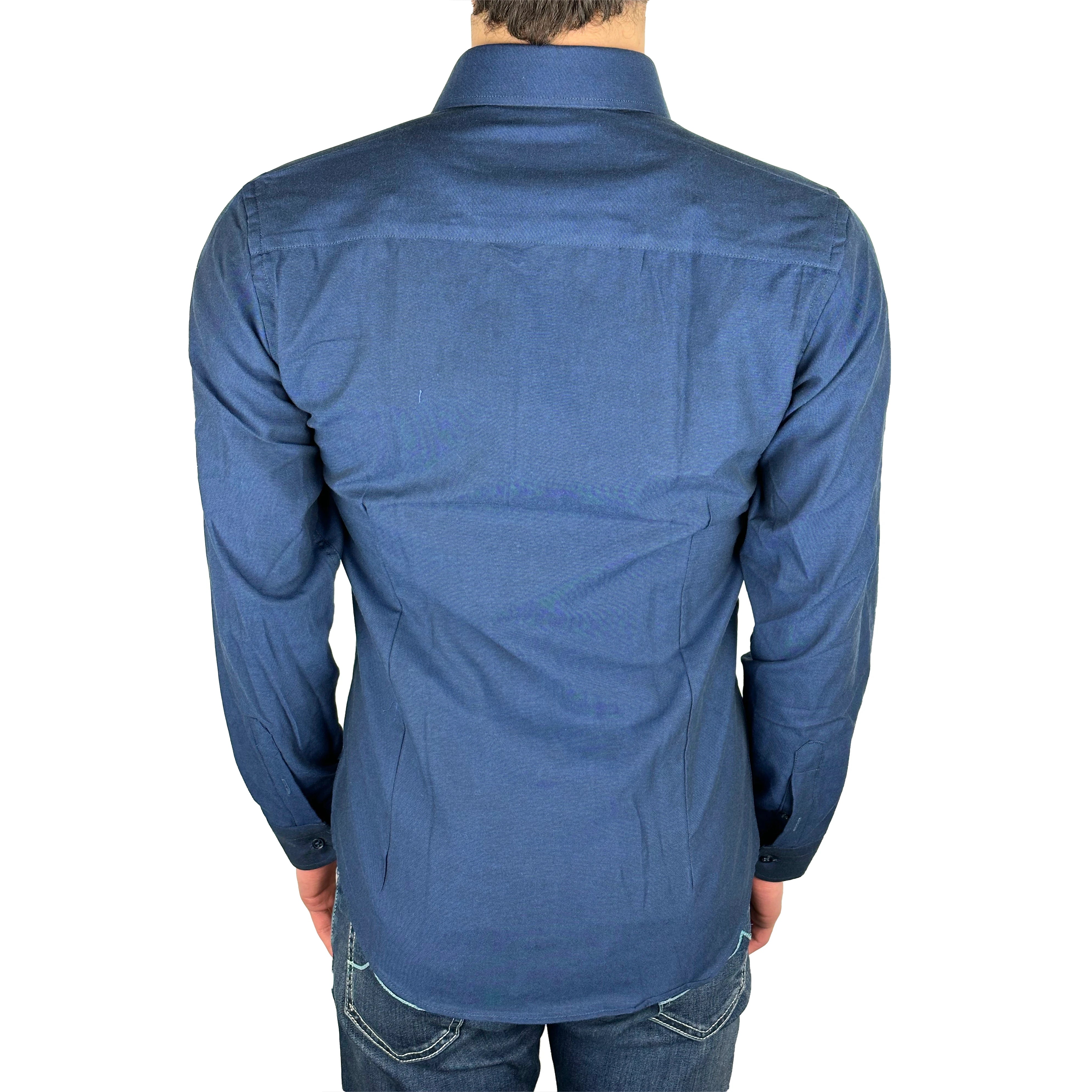 100% Milano Shirts Blue Man