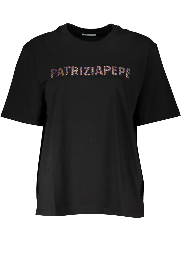 PATRIZIA PEPE WOMEN&#39;S SHORT SLEEVE T-SHIRT BLACK