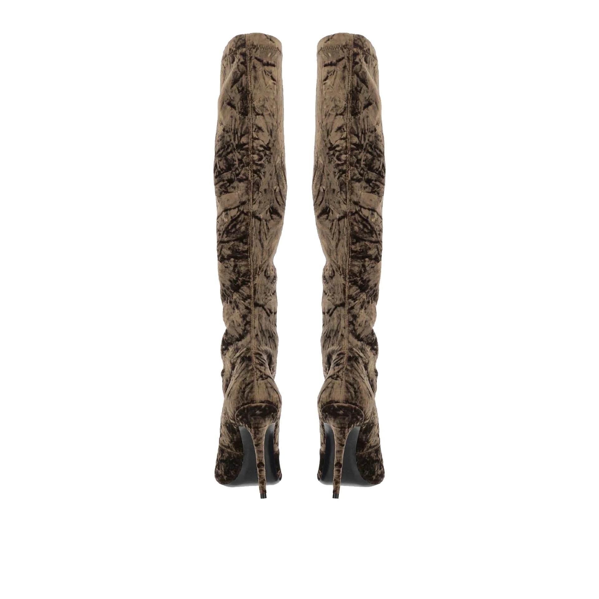 Saint Laurent Talia Velvet Boots