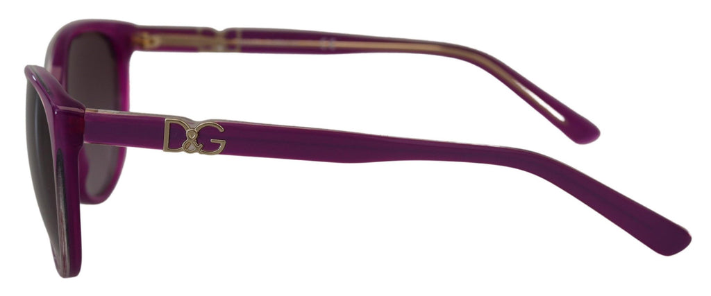 Dolce &amp; Gabbana – Schicke, runde Sonnenbrille aus violettem Acetat