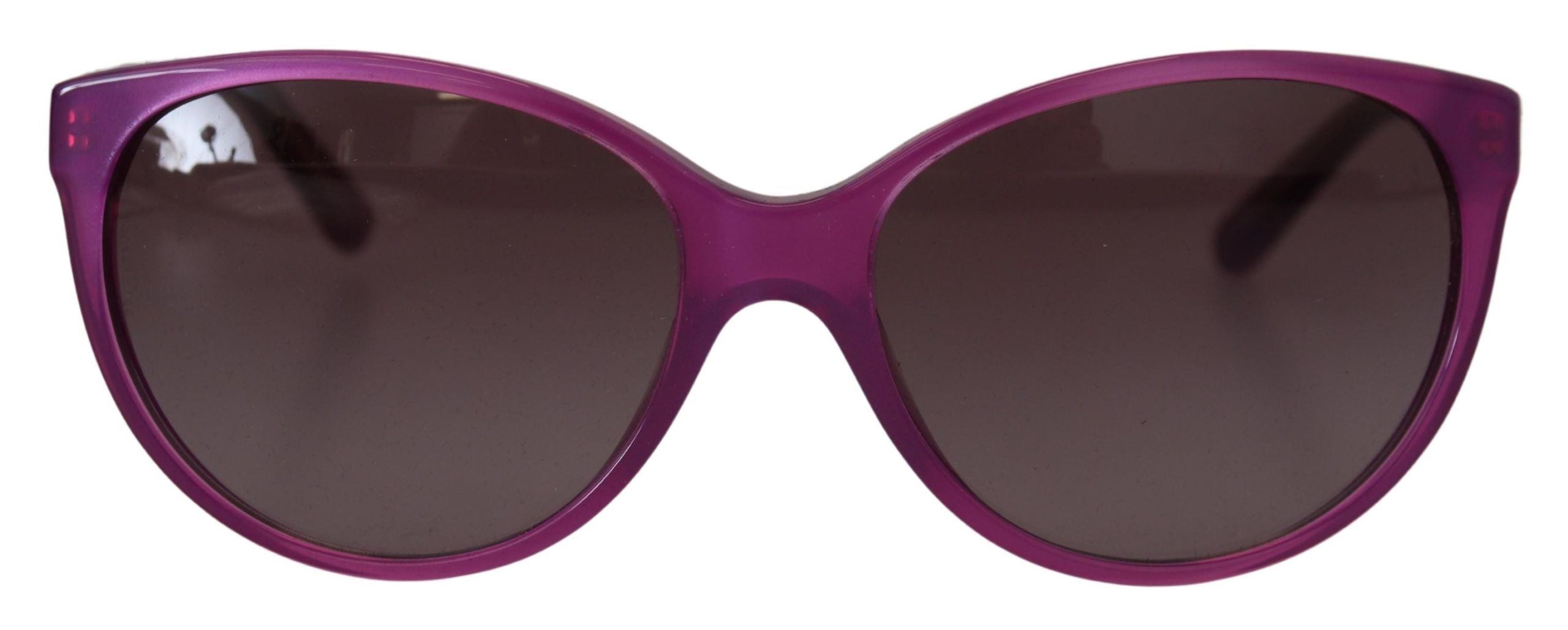 Dolce &amp; Gabbana – Schicke, runde Sonnenbrille aus violettem Acetat
