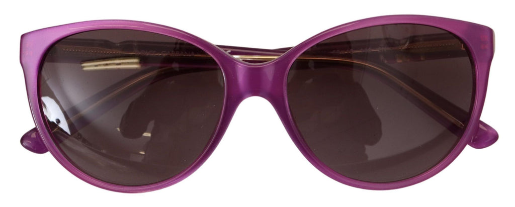 Dolce &amp; Gabbana – Schicke, runde Sonnenbrille aus violettem Acetat