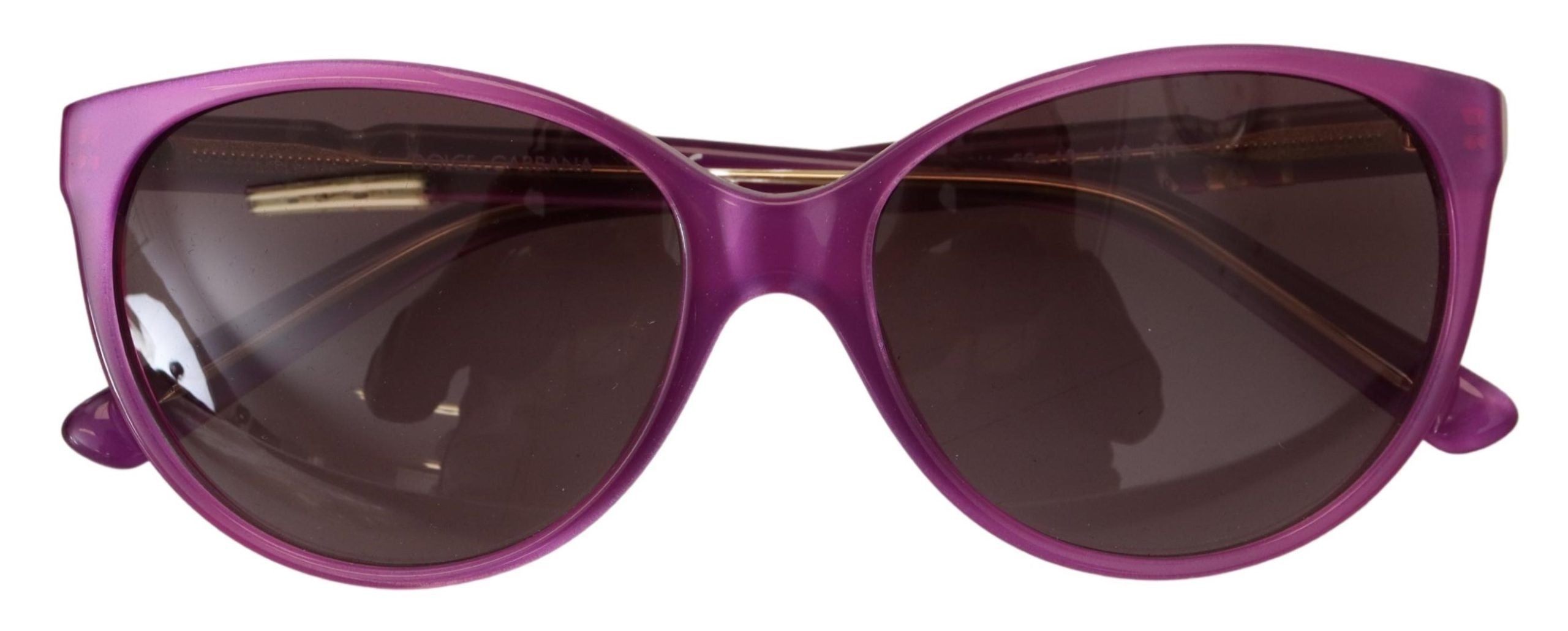 Dolce &amp; Gabbana – Schicke, runde Sonnenbrille aus violettem Acetat