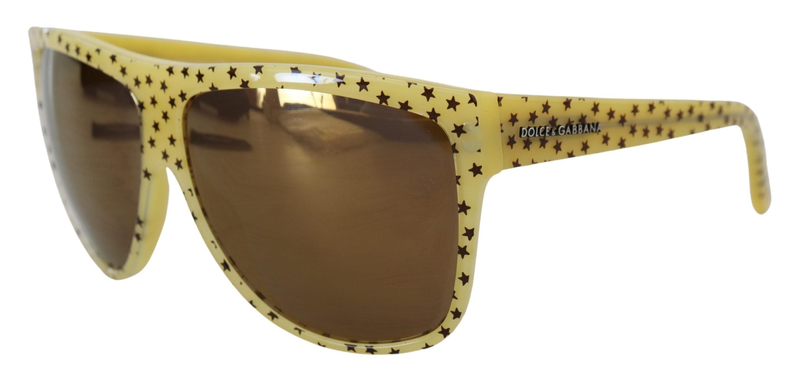Dolce &amp; Gabbana – Stellar Chic – Eckige Sonnenbrille in Gelb