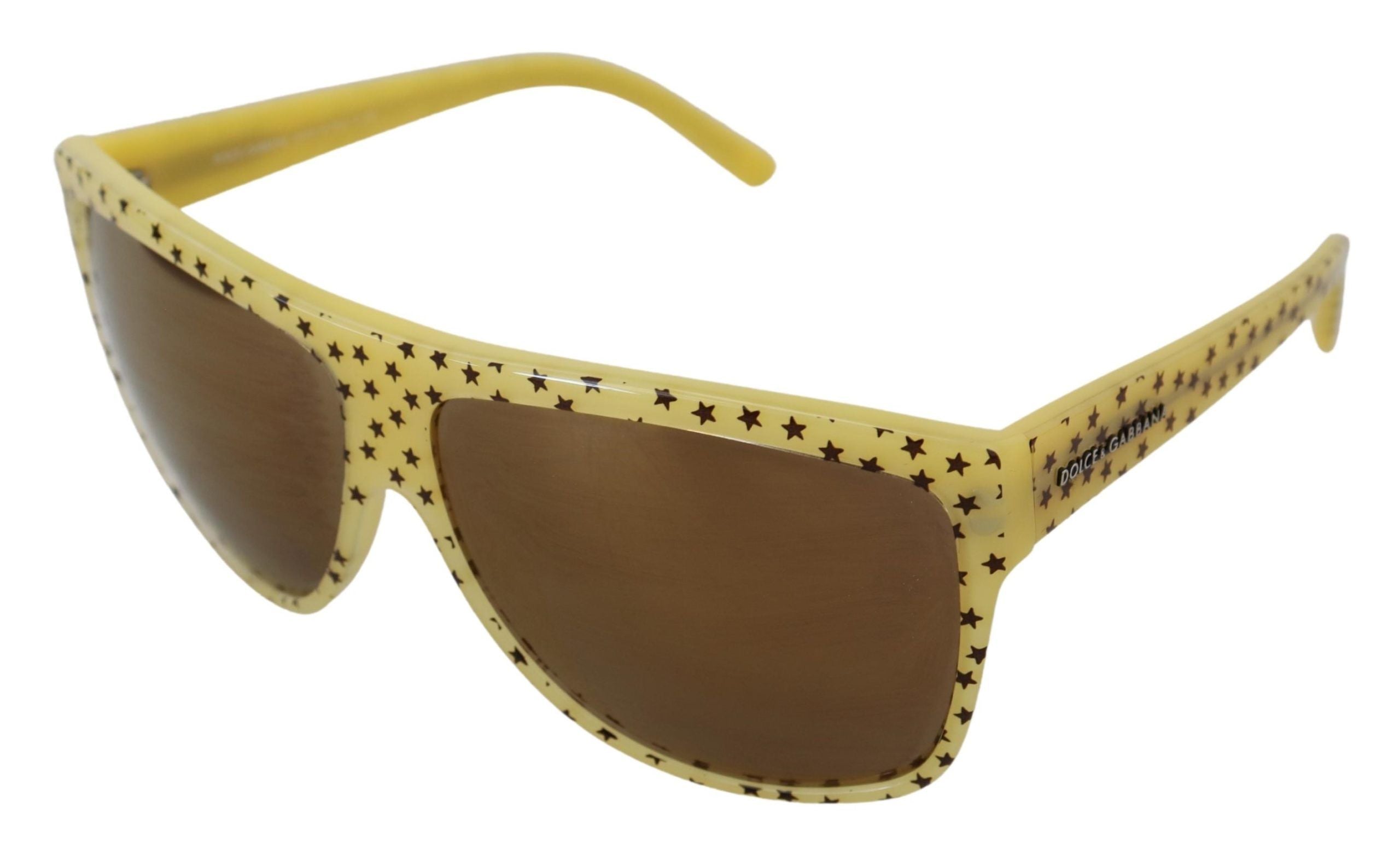 Dolce &amp; Gabbana – Stellar Chic – Eckige Sonnenbrille in Gelb