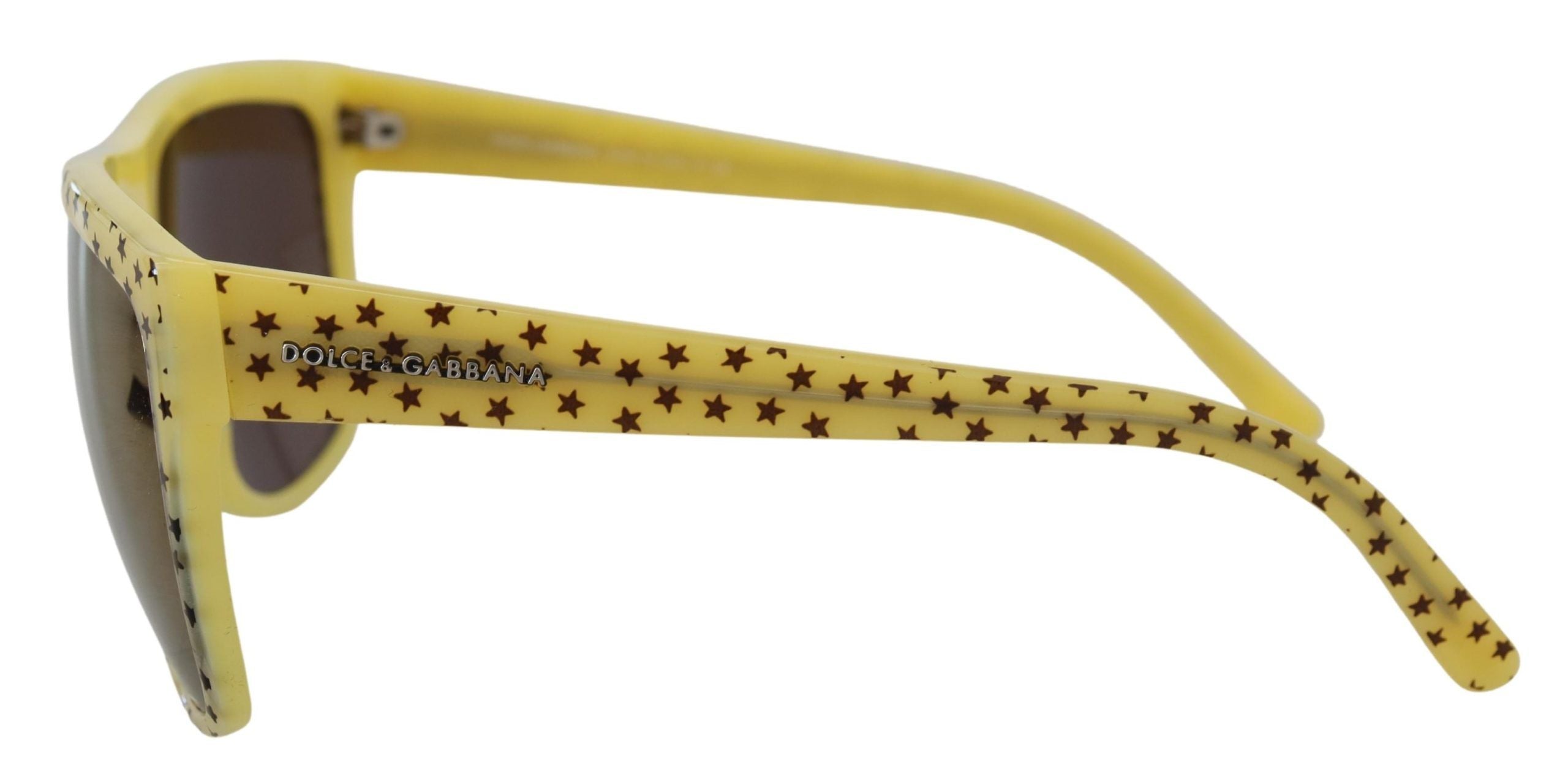 Dolce &amp; Gabbana – Stellar Chic – Eckige Sonnenbrille in Gelb