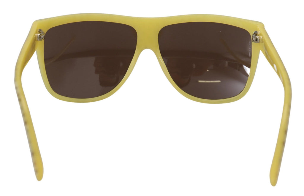 Dolce &amp; Gabbana – Stellar Chic – Eckige Sonnenbrille in Gelb