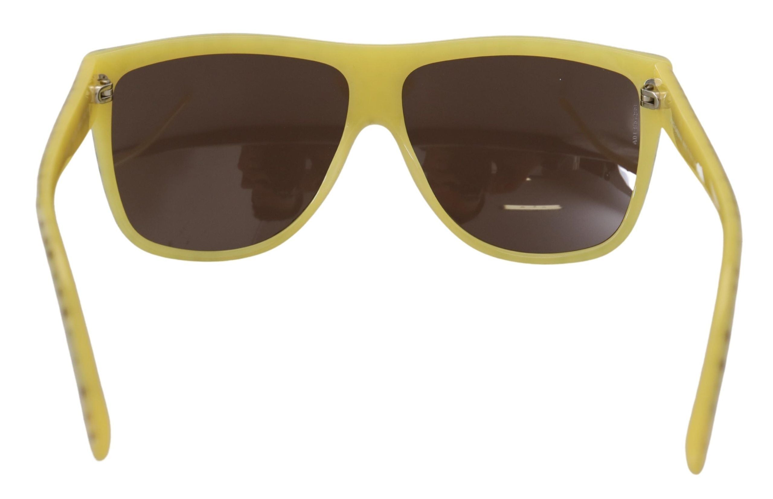 Dolce &amp; Gabbana – Stellar Chic – Eckige Sonnenbrille in Gelb