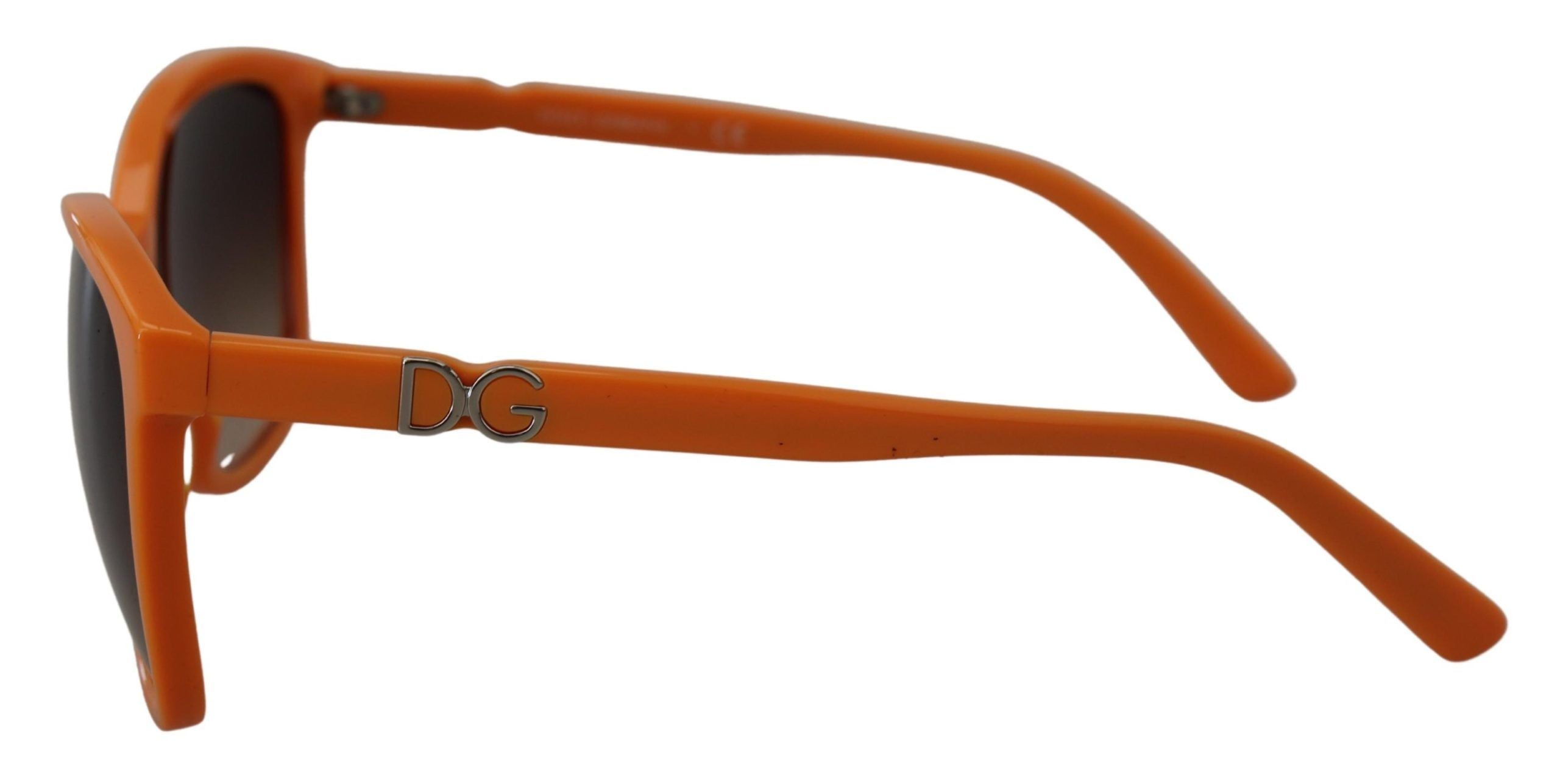 Dolce &amp; Gabbana Schicke orange runde Sonnenbrille für Damen