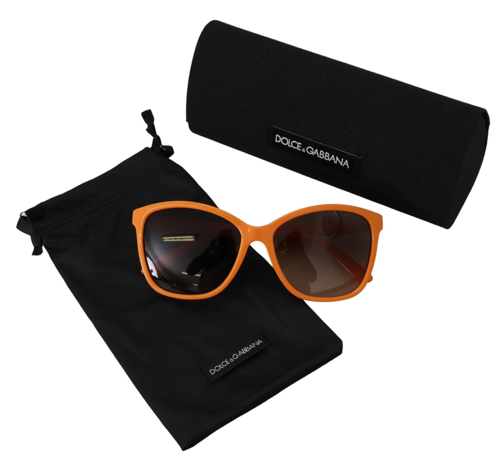Dolce &amp; Gabbana Schicke orange runde Sonnenbrille für Damen