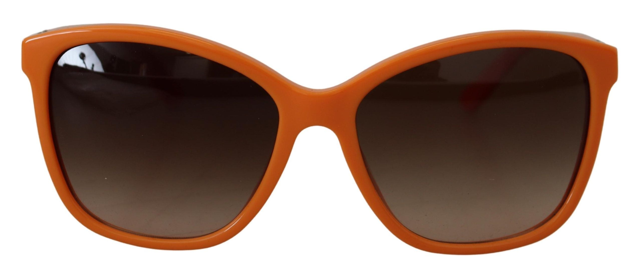 Dolce &amp; Gabbana Schicke orange runde Sonnenbrille für Damen