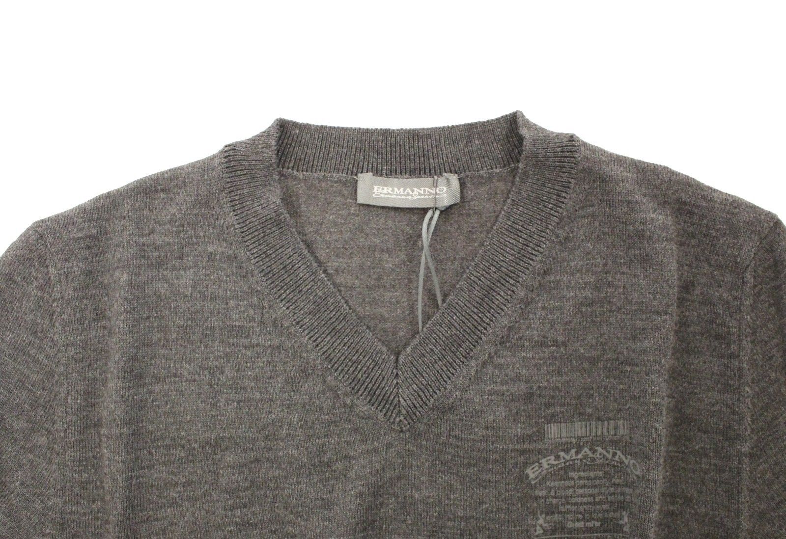 Ermanno Scervino Schicker Pullover aus Wollmischung mit V-Ausschnitt in Grau
