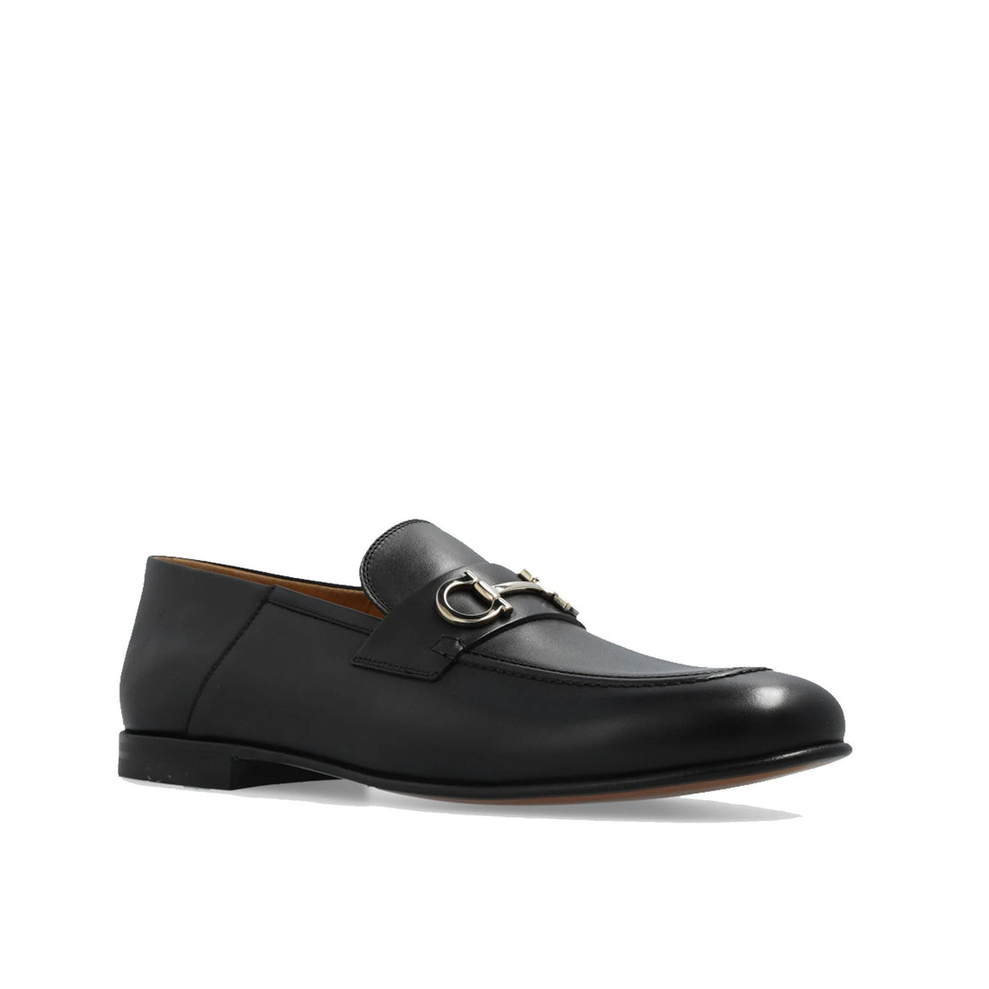 P118-Salvatore Ferragamo Gin Leather Loafers