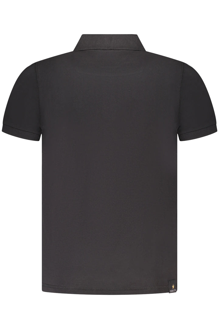 MILITARY ACADEMY BLACK MEN&#39;S SHORT SLEEVE POLO