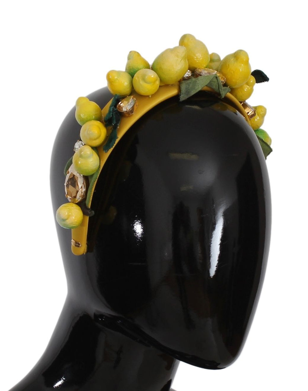 Dolce &amp; Gabbana Exquis Serre-tête en soie et cristal citronné