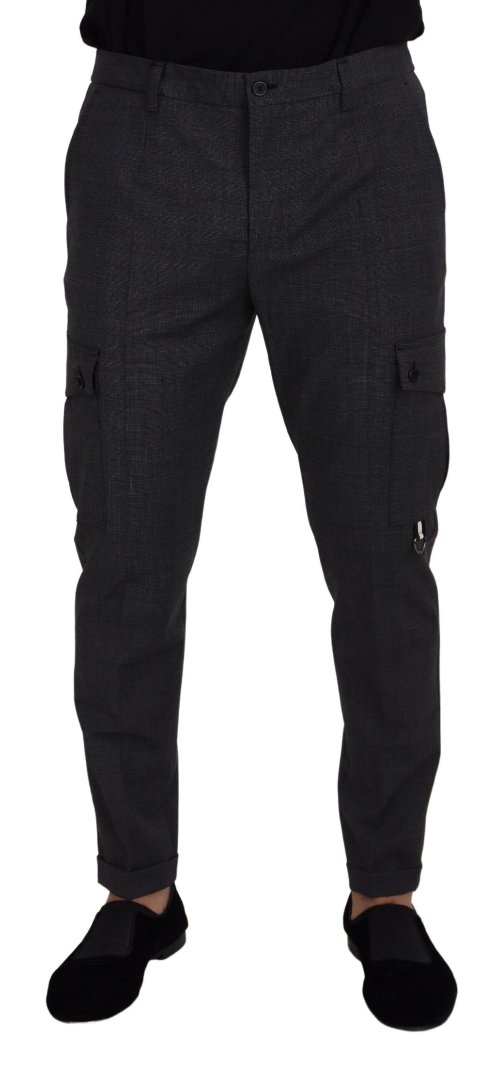 Dolce &amp; Gabbana Elegante karierte Slim Fit Cargohose