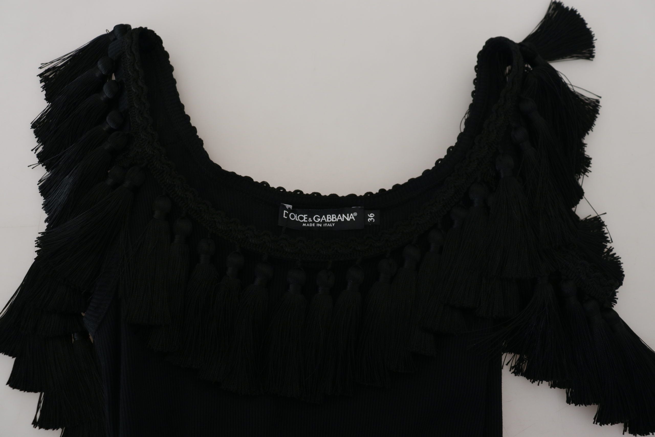 Dolce &amp; Gabbana Elegante schwarze Tanktop-Bluse aus Baumwolle