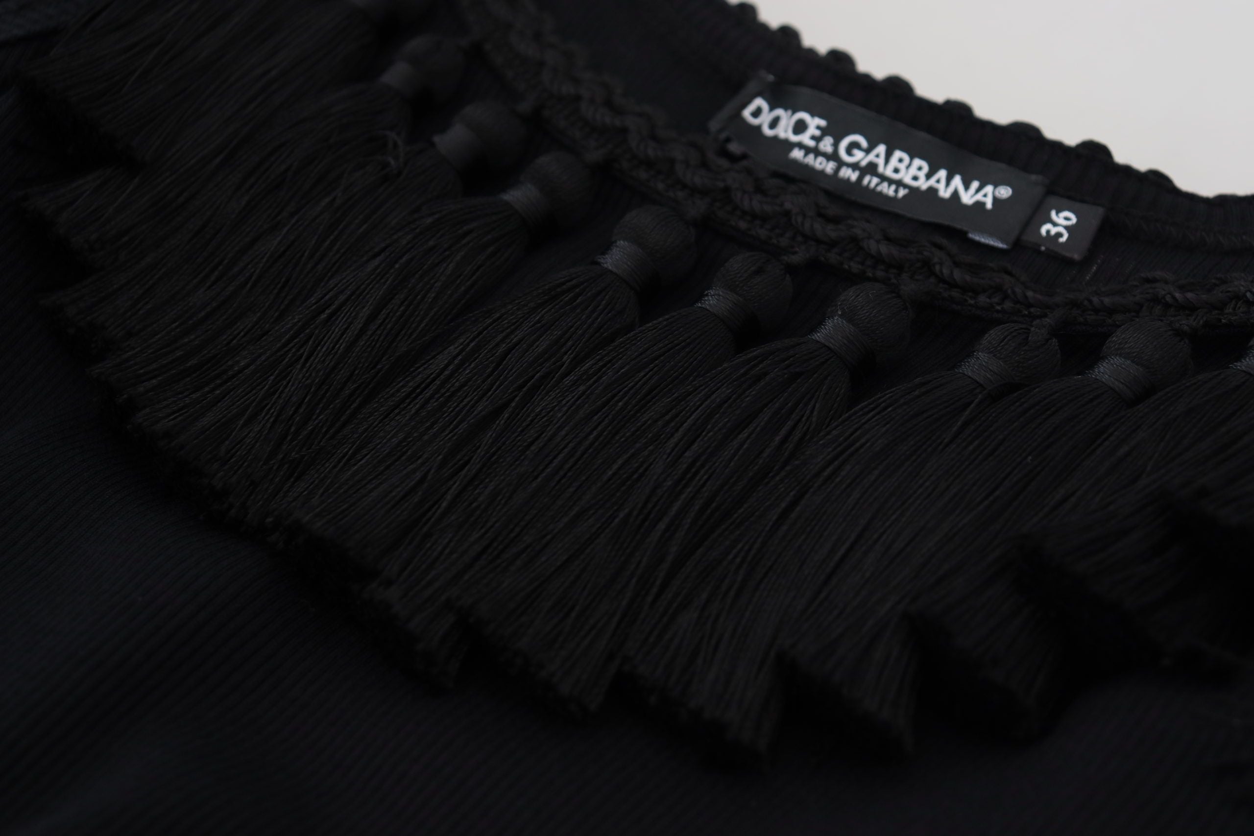Dolce &amp; Gabbana Elegante schwarze Tanktop-Bluse aus Baumwolle