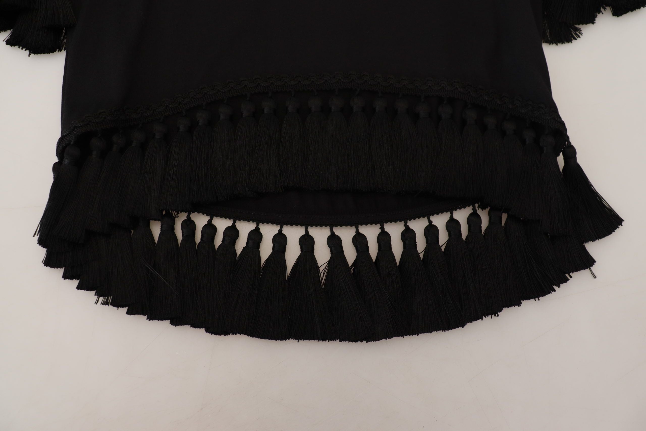 Dolce &amp; Gabbana Elegantes schwarzes Kurzarm-T-Shirt aus Baumwolle