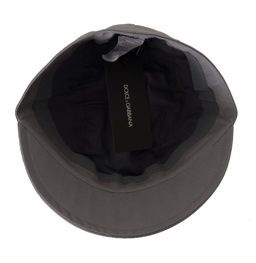Dolce &amp; Gabbana Elegante graue Ballonmütze – Klassisches Accessoire
