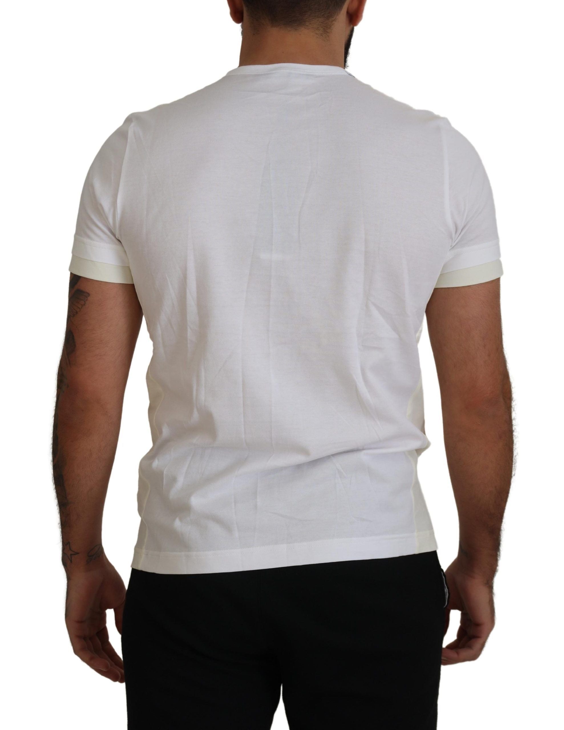 Dolce &amp; Gabbana Elegantes weißes Baumwoll-T-Shirt mit DG-Brusttasche