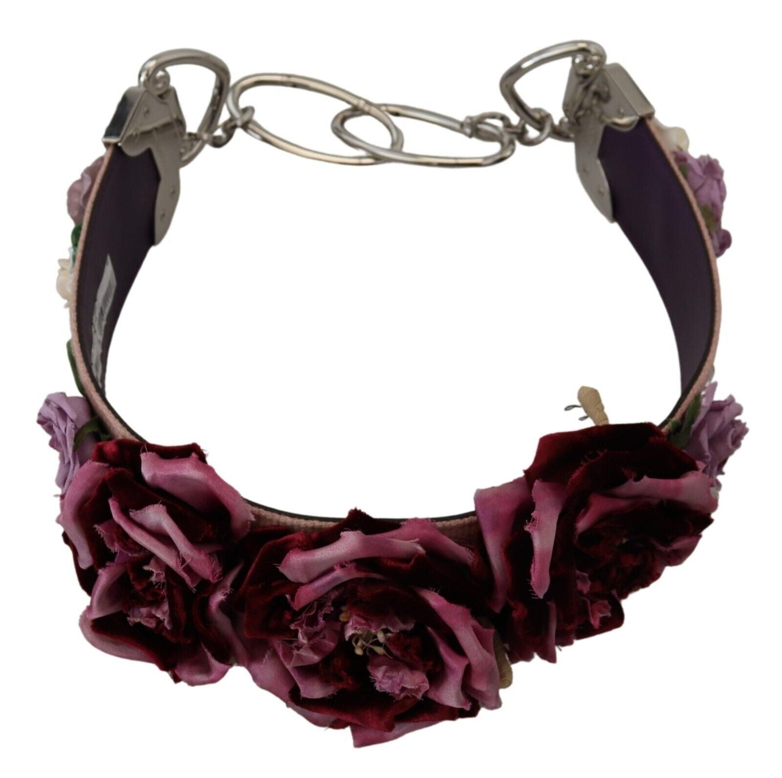 Bandoulière en cuir beige à fleurs Dolce &amp; Gabbana