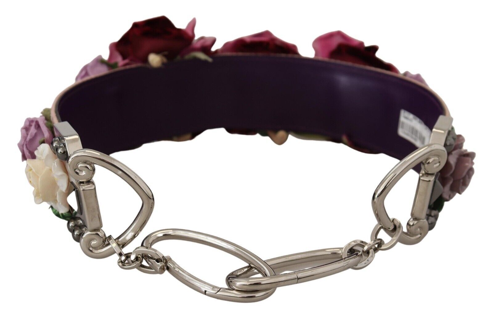 Bandoulière en cuir beige à fleurs Dolce &amp; Gabbana