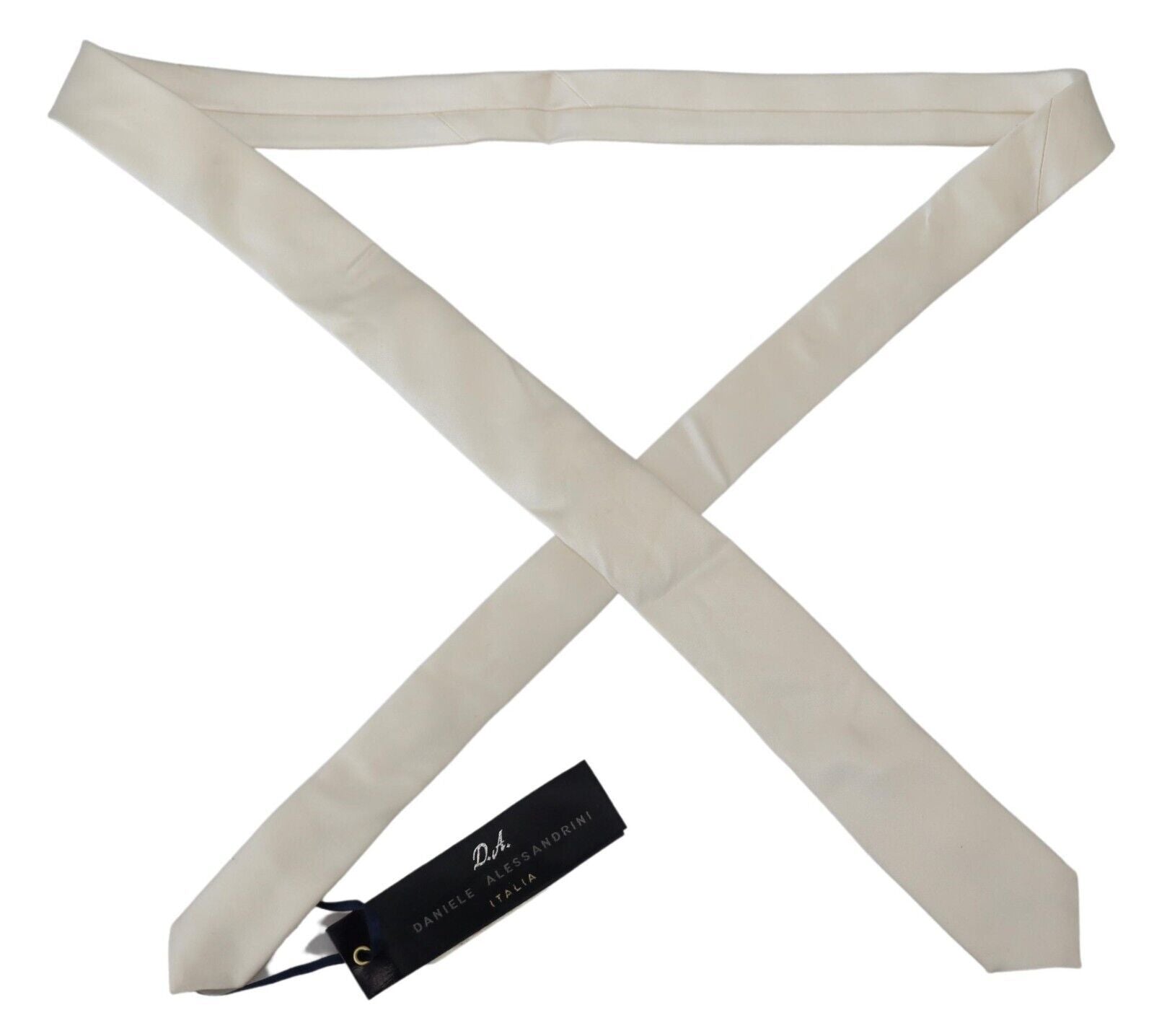 Exklusive Seidenfliege von Daniele Alessandrini in Off-White
